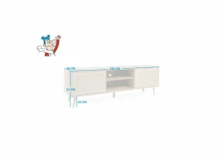 Tv-meubel Bali 150cm - melamine - sonoma eik- Tv-Meubels|Tv-Meubels