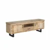 Tv-meubel Boqueria 180cm - mango massief & metaal - naturel- Tv-Meubels|Tv-Meubels