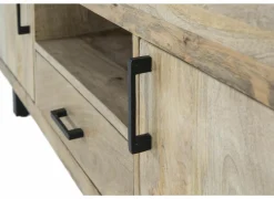Tv-meubel Boqueria 180cm - mango massief & metaal - naturel- Tv-Meubels|Tv-Meubels