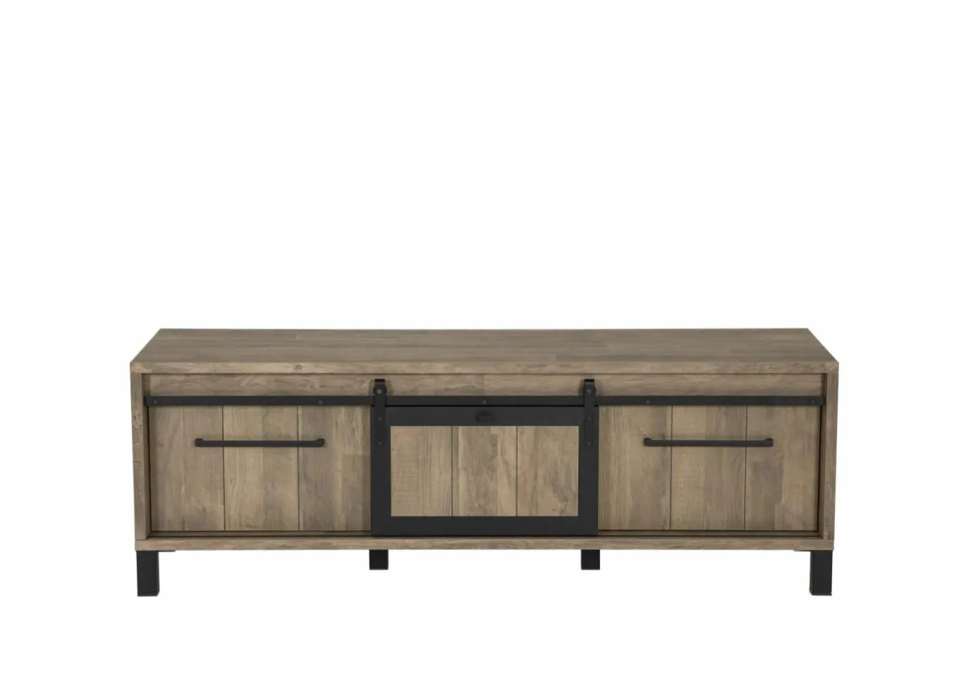 Tv-Meubels|Tv-Meubels|Tv-meubel 179cm - decor - old teak & matt black