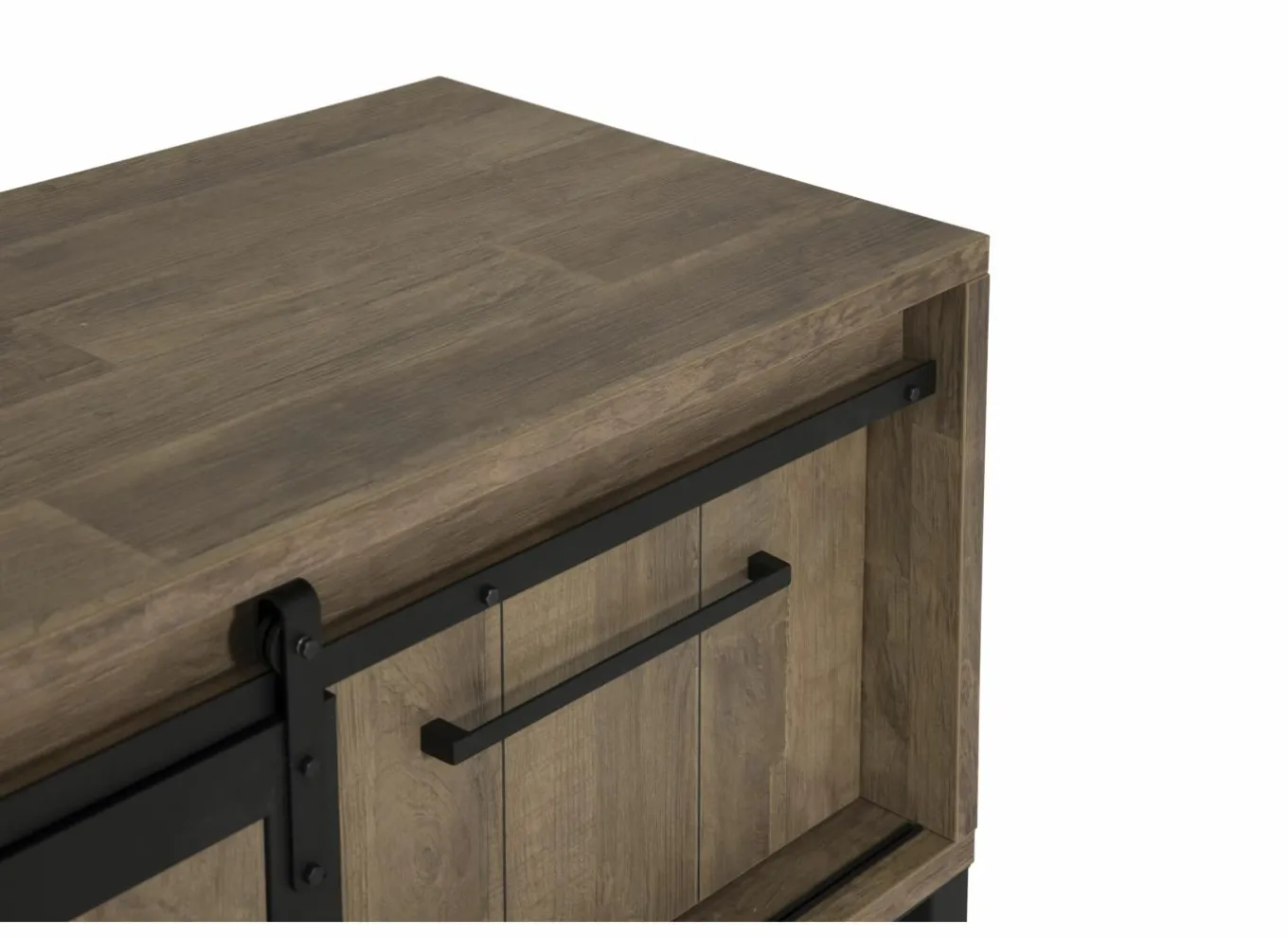 Tv-Meubels|Tv-Meubels|Tv-meubel 179cm - decor - old teak & matt black