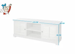 Tv-Meubels|Tv-Meubels|Tv-meubel 173cm - decor - wit