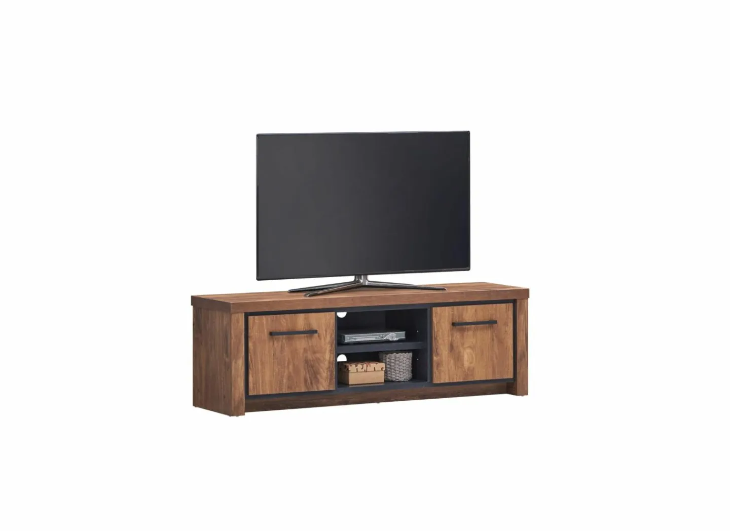 Tv-meubel Ensor 150cm - decor - acacia & black concrete- Tv-Meubels|Tv-Meubels