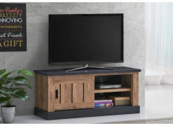 Tv-meubel Etienne 132cm - decor - industriële eik & zwart- Tv-Meubels|Tv-Meubels