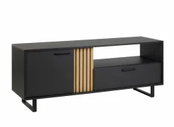 Tv-Meubels|Tv-Meubels|Tv-meubel Faro 164cm - melamine - structuur zwart