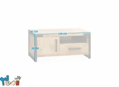 Tv-meubel Galaxy 108cm - lamulux - mango- Tv-Meubels|Tv-Meubels