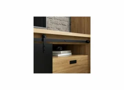 Tv-meubel Kaszimiro 163cm - decor - waterford eik & zwart- Tv-Meubels|Tv-Meubels
