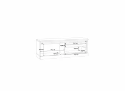 Tv-meubel Kaszimiro 163cm - decor - waterford eik & zwart- Tv-Meubels|Tv-Meubels