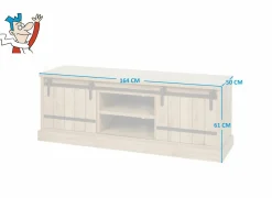 Tv-Meubels|Tv-Meubels|Tv-meubel Piero 164cm - decor - scarlet eik