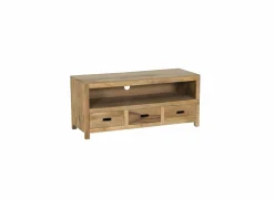 Tv-meubel Ploutos 125cm - mango massief - naturel- Tv-Meubels|Tv-Meubels