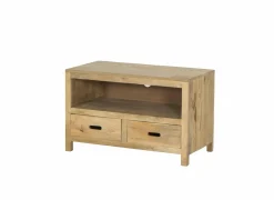 Tv-meubel Ploutos 89cm - mango massief - naturel- Tv-Meubels|Tv-Meubels