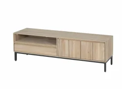 Tv-Meubels|Tv-Meubels|Tv-meubel Polar 145cm - eik massief & fineer & decor - naturel