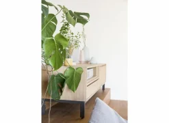 Tv-Meubels|Tv-Meubels|Tv-meubel Polar 145cm - eik massief & fineer & decor - naturel