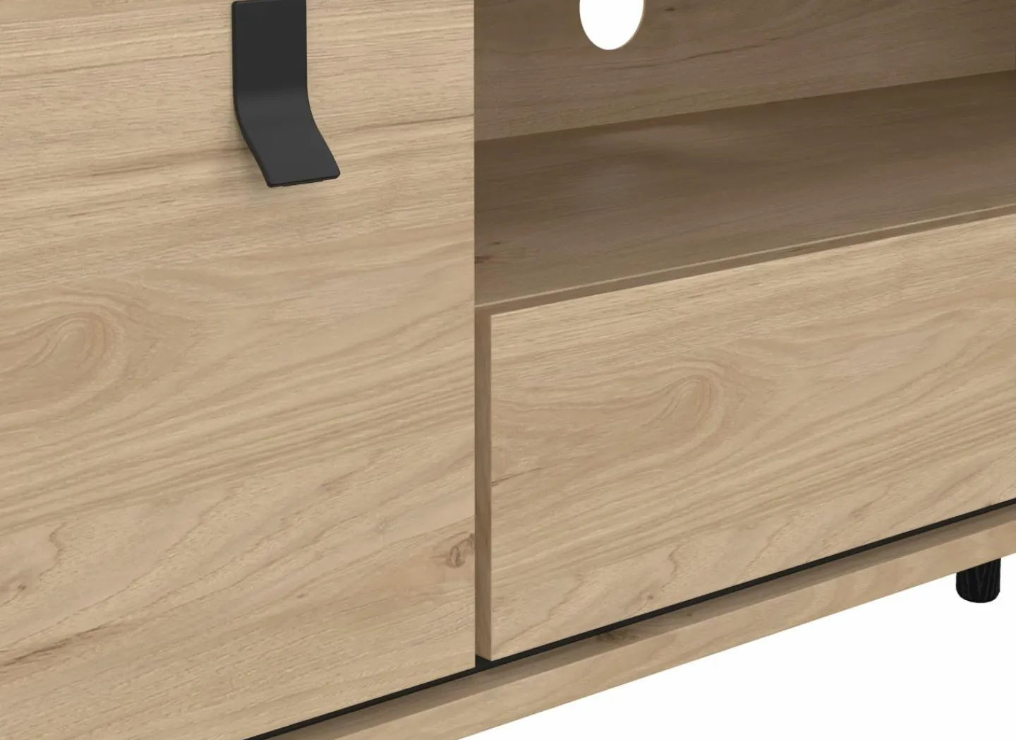 Tv-meubel Ry 151cm - decor - bruin & zwart- Tv-Meubels|Tv-Meubels