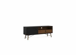Tv-Meubels|Tv-Meubels|Tv-meubel Ry 151cm - decor - mat zwart & okkernoot