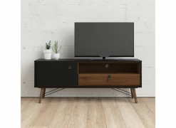 Tv-Meubels|Tv-Meubels|Tv-meubel Ry 151cm - decor - mat zwart & okkernoot