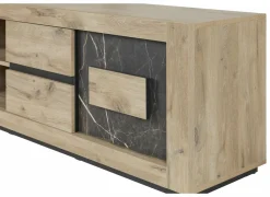 Tv-Meubels|Tv-Meubels|Tv-meubel Sacha 170cm - melamine - canyon oak & marble