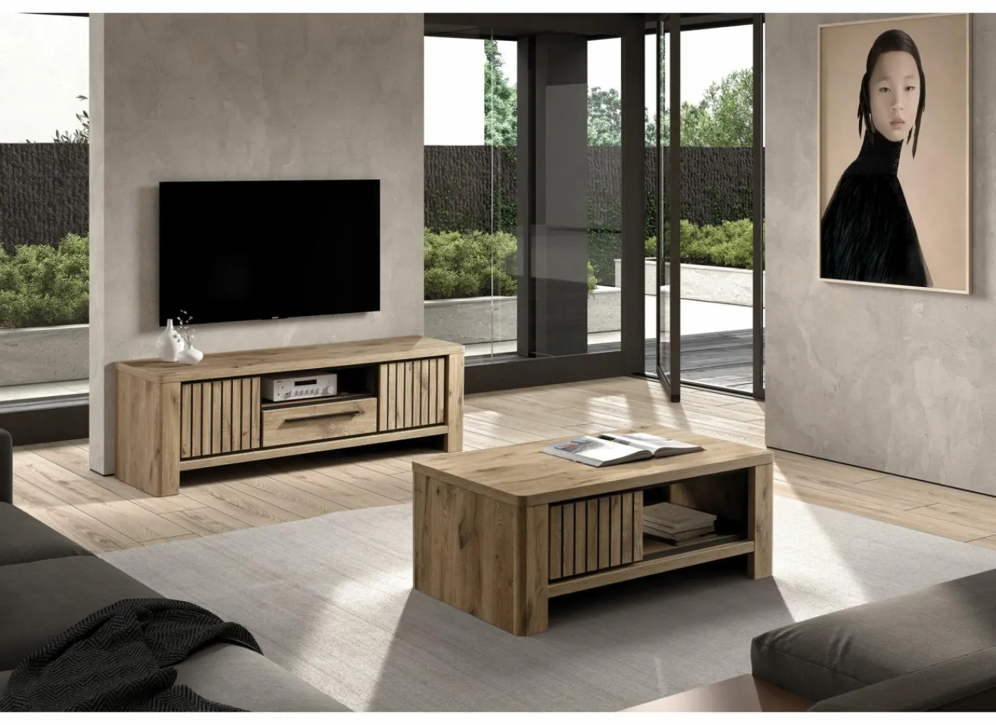 Tv-meubel Santos 170cm - decor - canyon oak- Tv-Meubels|Tv-Meubels