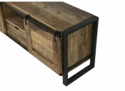 Tv-Meubels|Tv-Meubels|Tv-meubel Woodstock 160cm - mango massief & metaal - naturel & zwart