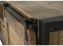 Tv-Meubels|Tv-Meubels|Tv-meubel Woodstock 160cm - mango massief & metaal - naturel & zwart