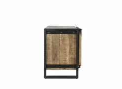 Tv-Meubels|Tv-Meubels|Tv-meubel Woodstock 160cm - mango massief & metaal - naturel & zwart