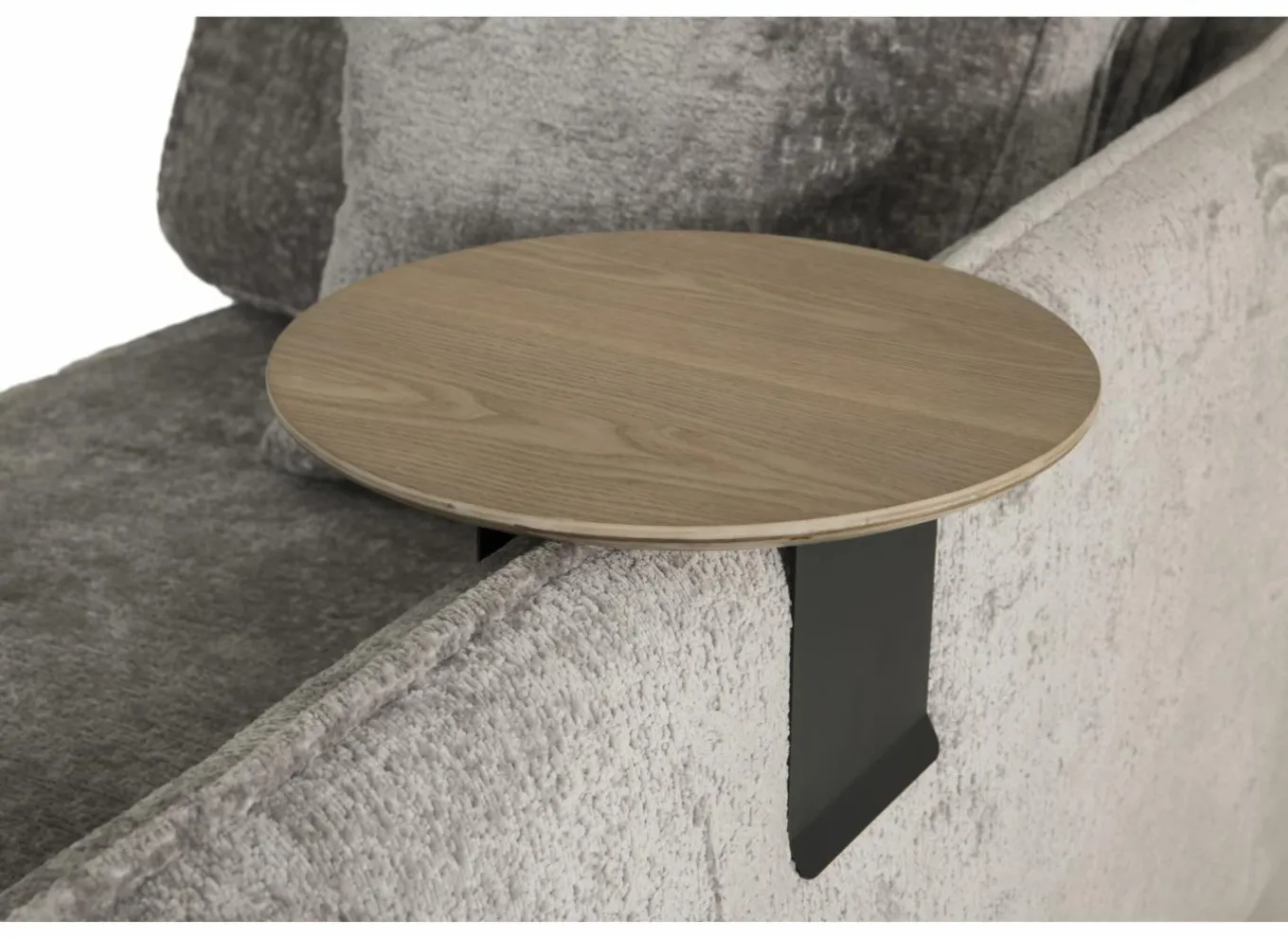 Bijzettafels|Universeel Armtafeltje 8-24cm - metaal - eiklook & zwart