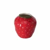 Vazen & Bloempotten|Vazen & Bloempotten|Vaas Aardbei H16cm - keramiek - rood