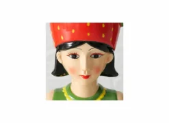 Vazen & Bloempotten|Vazen & Bloempotten|Vaas Aardbei H16,3cm - keramiek - groen/rood