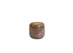 Vaas Bowie H14cm - glas - perzik bruin- Vazen & Bloempotten|Vazen & Bloempotten