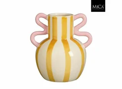 Edelman Vaas H21cm - keramiek - multicolor- Vazen & Bloempotten|Vazen & Bloempotten