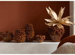 Herfstdecoratie|Vazen & Bloempotten|Vaas Karpo H16cm - keramiek - bruin