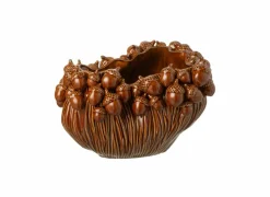 Vaas Karpo H24,5cm - keramiek - bruin- Vazen & Bloempotten|Vazen & Bloempotten