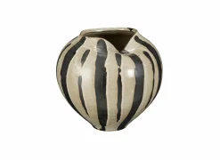 Vaas Nanda Ø26,5x23,5cm - stoneware - bruin- Vazen & Bloempotten|Vazen & Bloempotten