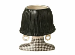 Vazen & Bloempotten|Vazen & Bloempotten|Vaas Pied-De-Poule Margo H22,3cm - keramiek - multicolor