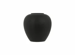 Vazen & Bloempotten|Vazen & Bloempotten|Vaas Rily H22cm - keramiek - zwart