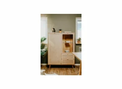 Vitrinekast Bali 103cm - melamine - sonoma eik- Vitrinekasten|Vitrinekasten