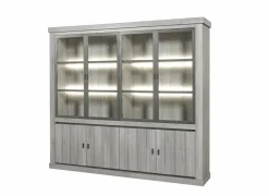 Vitrinekast 250cm - decor - dark forest- Vitrinekasten|Wandmeubels