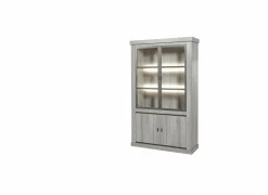 Vitrinekast 135cm - decor - dark forest- Vitrinekasten|Vitrinekasten