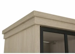 Vitrinekast 104cm - decor - natuurlijke olm- Vitrinekasten|Vitrinekasten