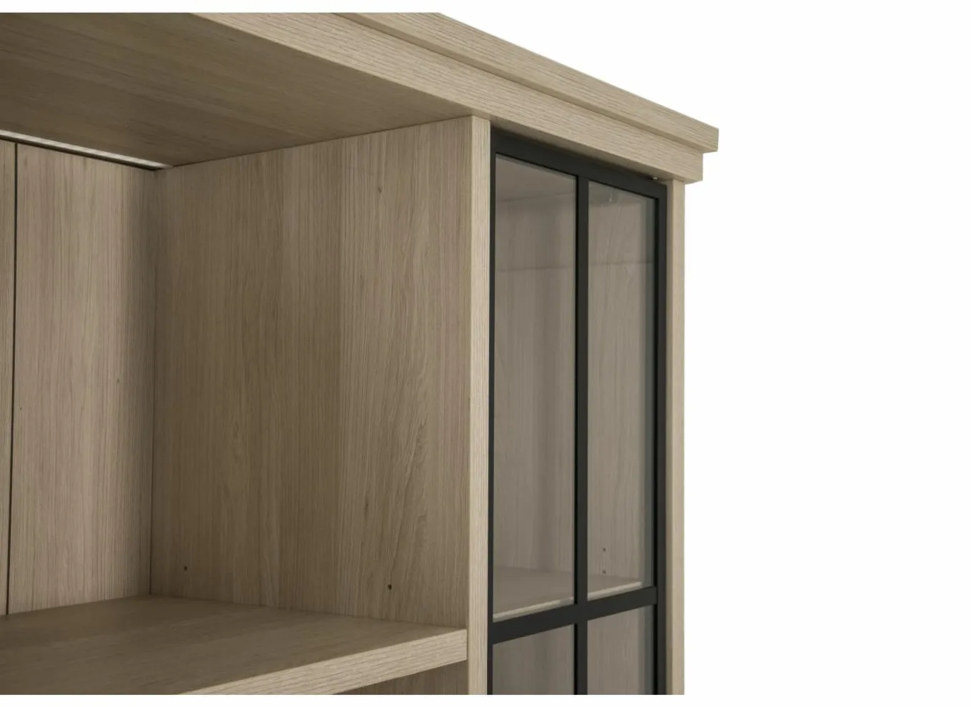 Vitrinekasten|Vitrinekasten|Vitrinekast 104cm - decor - natuurlijke olm