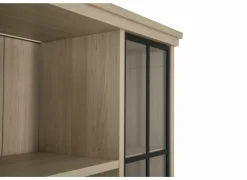 Vitrinekast 145cm - decor - natuurlijke olm- Vitrinekasten|Vitrinekasten