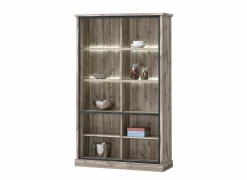 Vitrinekast Elena 126cm - decor - canada oak- Vitrinekasten|Vitrinekasten