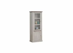 Vitrinekast Eline 73cm - decor - white oak & autumn oak- Vitrinekasten|Vitrinekasten