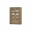Vitrinekast Elio 133cm - melamine - French oak- Vitrinekasten|Vitrinekasten