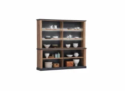 Vitrinekasten|Vitrinekasten|Vitrinekast Etienne 221cm - decor - zwart