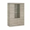 Vitrinekasten|Vitrinekasten|Vitrinekast Etna 125cm - decor - millenium eik & lichtgrijs