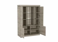 Vitrinekasten|Vitrinekasten|Vitrinekast Etna 125cm - decor - millenium eik & lichtgrijs