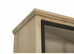 Vitrinekast Grimaldi 175,2cm - eik massief - naturel- Vitrinekasten|Vitrinekasten