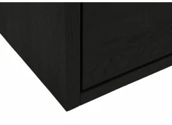 Vitrinekasten|Vitrinekasten|Vitrinekast Mauri 116,5cm - eik massief - zwart met verlichting