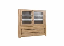 Vitrinekast Otto 230cm - decor - scarlet eik- Vitrinekasten|Vitrinekasten